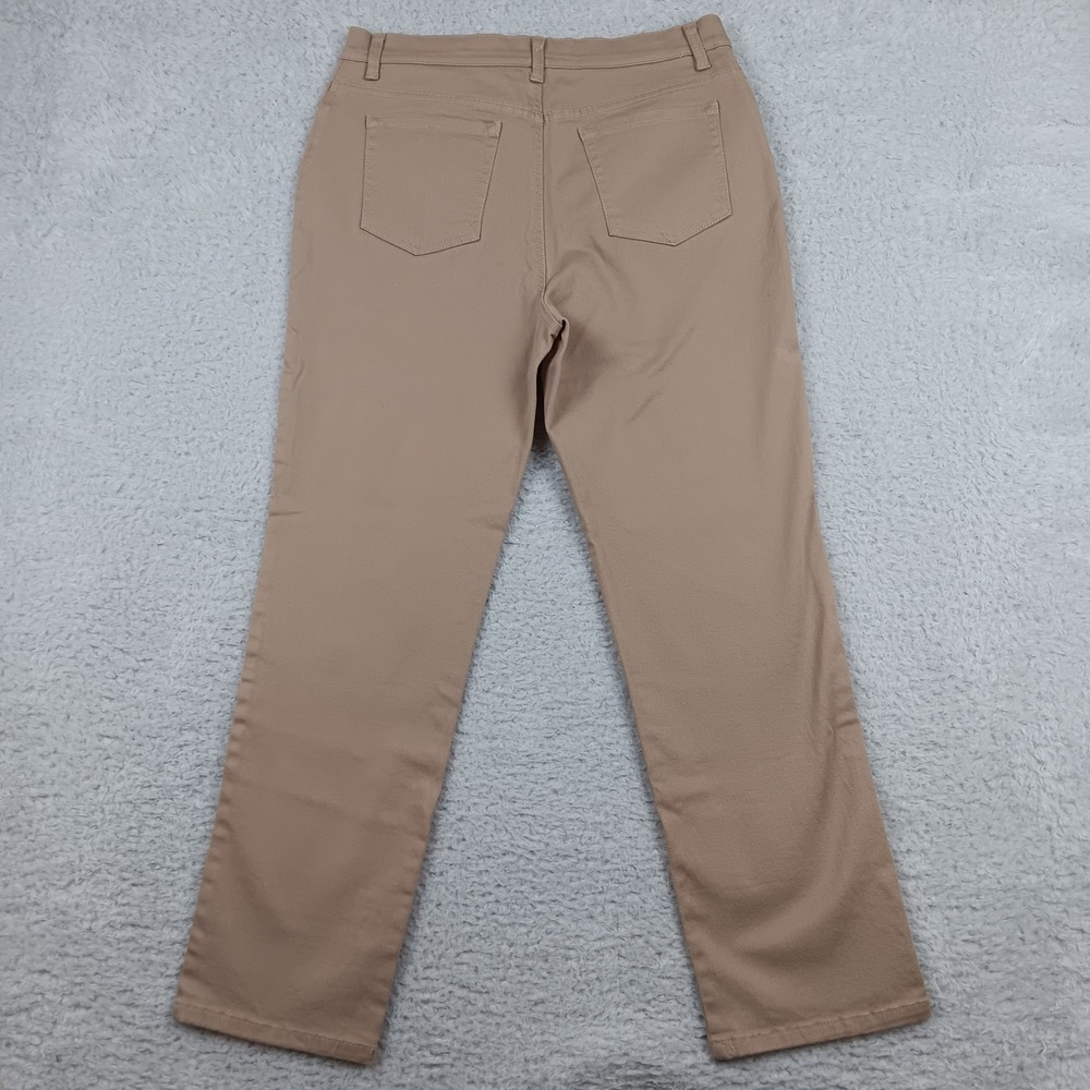 Gloria Vanderbilt Pant Amanda Women 12 Tan Straight Leg Stretch S51340E-LTT - Picture 2 of 10